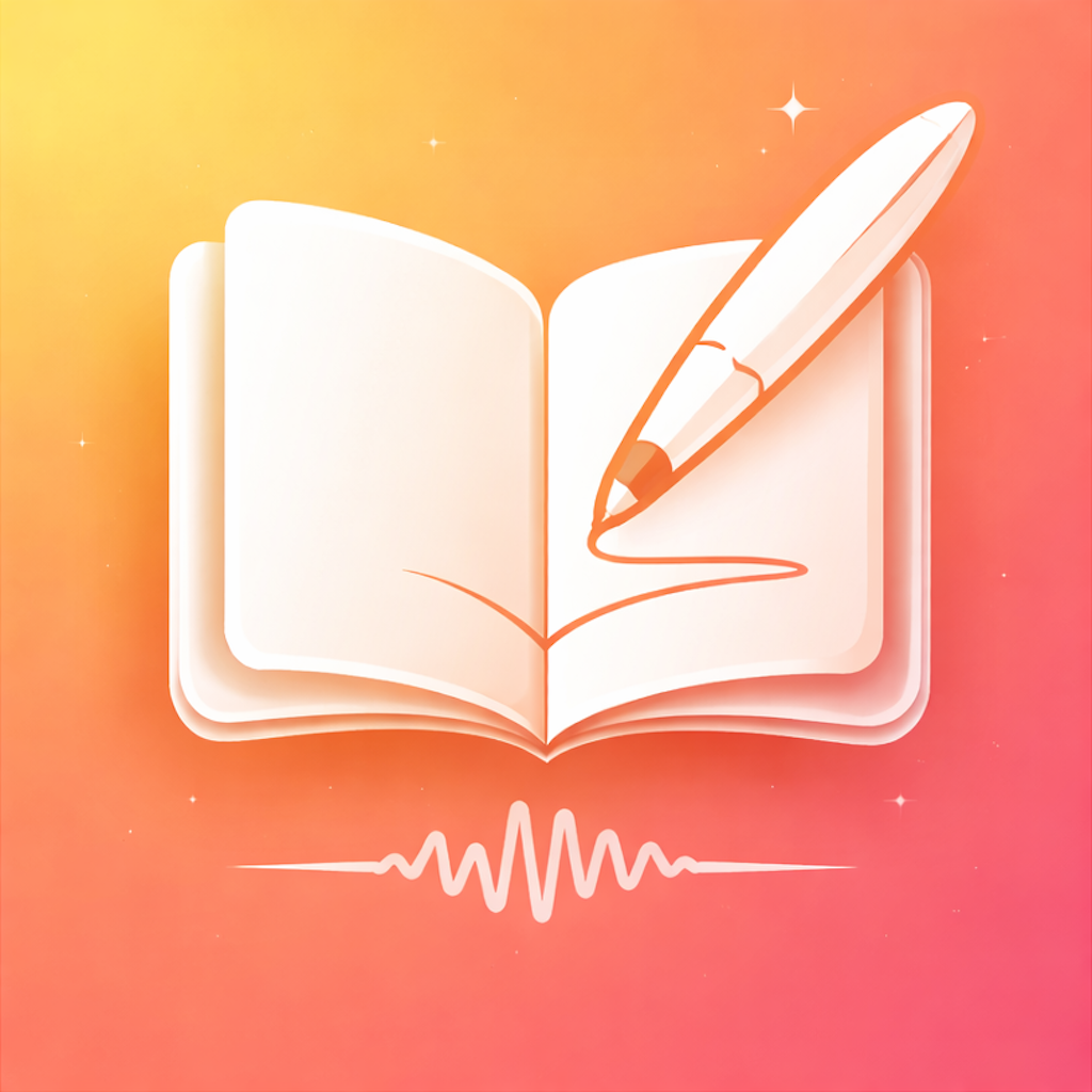 JournalFlow App Icon - Private Journal Voice Memo and Note